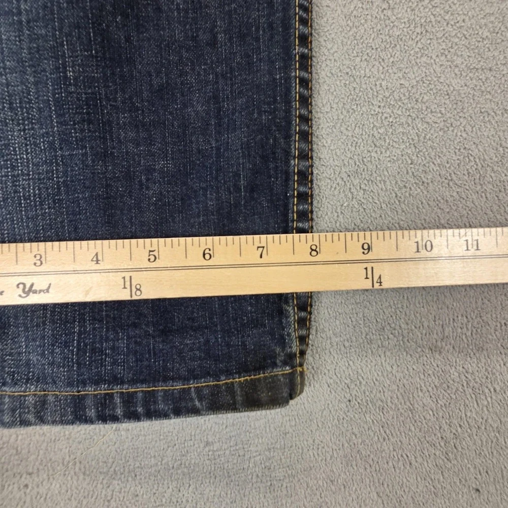 Vintage Levis 504 Jeans Mens Blue Straight Engineered Altered Hem Fits 31x30